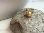 Elly’s 9.8mm South sea deep gold ocean pearl Stars Ring: Extreme luster mirrored, S925 silver with gold plated adjustable Vintage Ring.