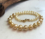 Luxury ocean pearl strand featuring 10.8–14.9mm pearls.