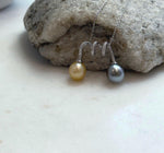 Elly’s 8.5-9mm South sea golden Tahitian ocean Pearls pendant: Extreme luster mirrored, S925 silver minimalist pendant, 2.7x2cm.