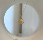 Elly’s 8.1mm South Sea deep tea Gold ocean Pearl Shell pendant: Extreme luster mirrored, 1.1x1.5cm, S925 silver pendant.
