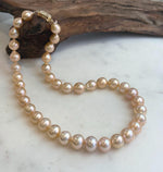 Genuine peach gold pearl jewelry
