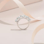 4. 5 ct round moissanite wedding band for women.
