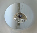 Elly’s Purple plum Freshwater Pearl Shell Brooch Pendant 2in1: Extreme luster mirrored, 8.7mm, 3.7x3cm, no chain.