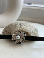 Elly’s Akoya Ocean Pearl Genius Leather Strap Bracelet brooch 2in1: 8.6mm, extreme luster mirrored, for 5.7”- 7.3” wrist