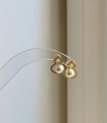 Small freshwater pearl earrings with mirror-like shine, perfect gift for women.