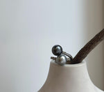 Elly’s Double Tahitian ocean pearls Ring: 9.9-10.1mm, Extreme luster mirrored, S925 Silver Adjustable Ring.