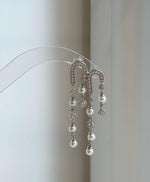 Elly’s 8pcs 4.3-4.5mm White Freshwater pearls Earrings chandeliers: Extreme luster mirrored, 4.8cm high, S925 silver vintage earrings.