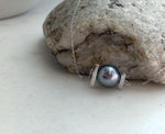 Natural South Sea and Tahitian pearl necklace pendant with exceptional mirror-like luster.