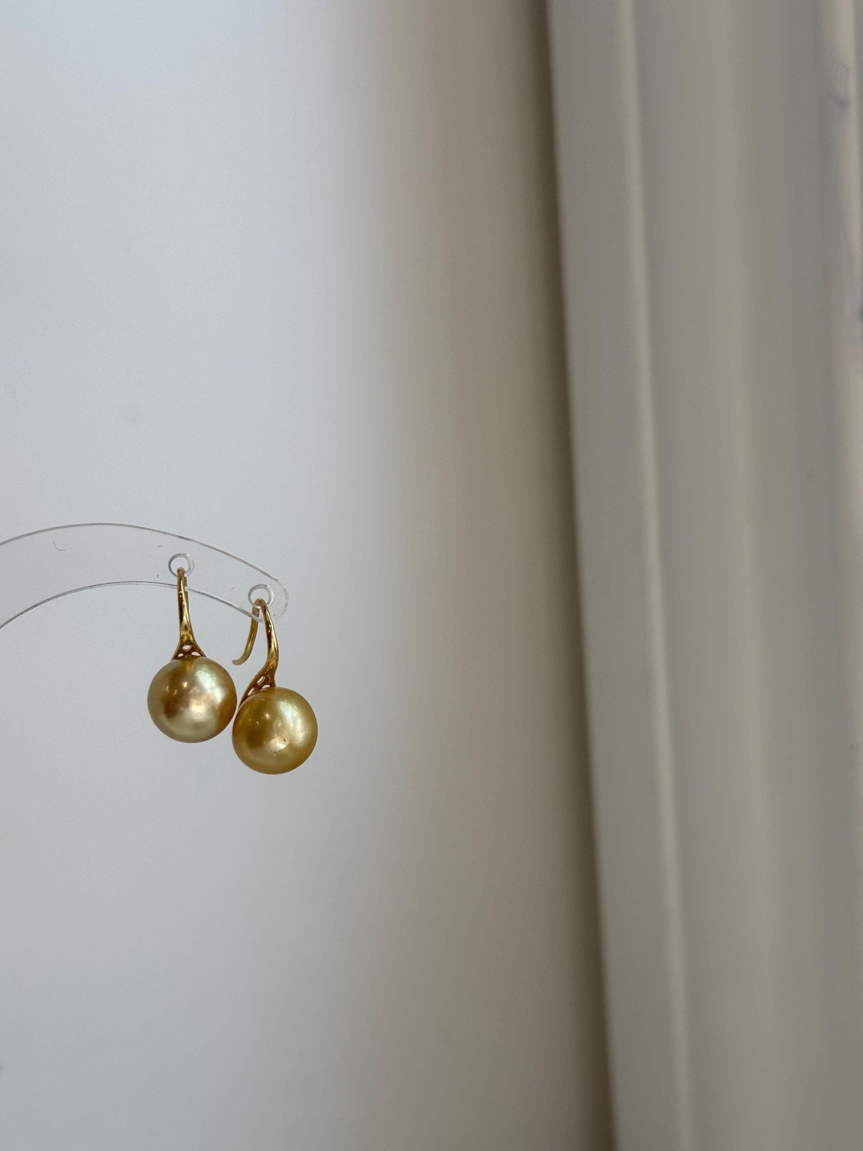 Elegant South Sea pearl earrings gift for anniversary or birthday.