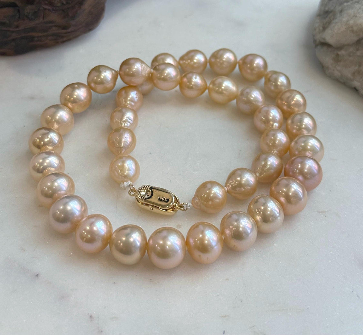 S925 sterling silver pearl necklace