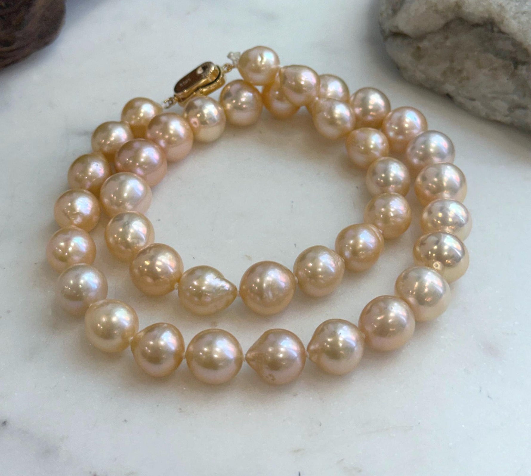 S925 sterling silver pearl necklace