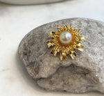 Elegant floral pearl jewelry gift for women featuring natural ocean pearl.
