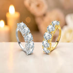 S925 silver five stone engagement style ring.