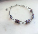 Elegant freshwater Keshi pearl bracelet with exceptional mirror-like luster.