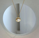 Elegant Akoya pearl pendant necklace with natural freshwater Keshi pearls and sterling silver chain.