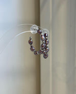 Handmade purple Keshi pearl earrings for everyday elegance