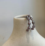 Lightweight S925 sterling silver hook earrings with freshwater Keshi pearls