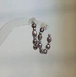 Natural baroque Keshi pearl earrings with beautiful iridescent luster