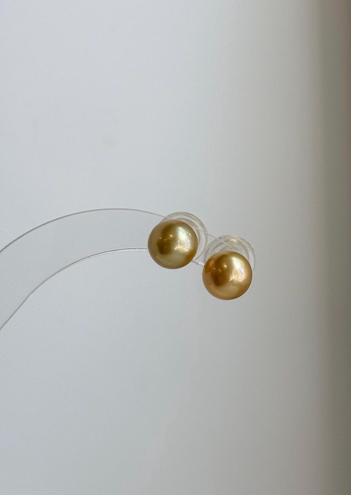Genuine South Sea gold pearl earrings for women