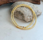 Classic golden freshwater pearl necklace for women