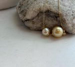 Au750 18K gold South Sea pearl floating pendant