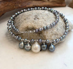 Genuine saltwater pearl necklace with 9.4–12.4mm ocean pearls