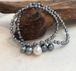 South Sea white and Tahitian pearl jewelry gift for her