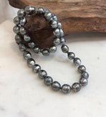 Luxury Tahitian pearl strand necklace featuring 37 genuine ocean pearls