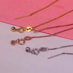 Delicate Au750 gold needle chain for threading floating pearl pendants