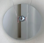 Natural South Sea and Tahitian pearl necklace pendant with exceptional mirror-like luster.