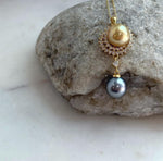 Mirror-luster South Sea Golden and Tahitian pearl pendant for weddings, anniversaries, or everyday luxury.
