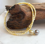 3cm high genuine pearl drop pendant with S925 sterling silver setting.