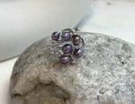 Elegant adjustable pearl ring with genuine freshwater Keshi pearls.