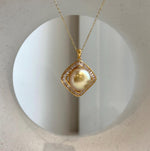 12.8mm South Sea deep tea golden pearl pendant