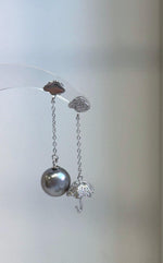 Mirror luster genuine ocean pearl earrings