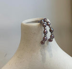 Minimalist freshwater pearl earrings with mirror luster and silver hooks