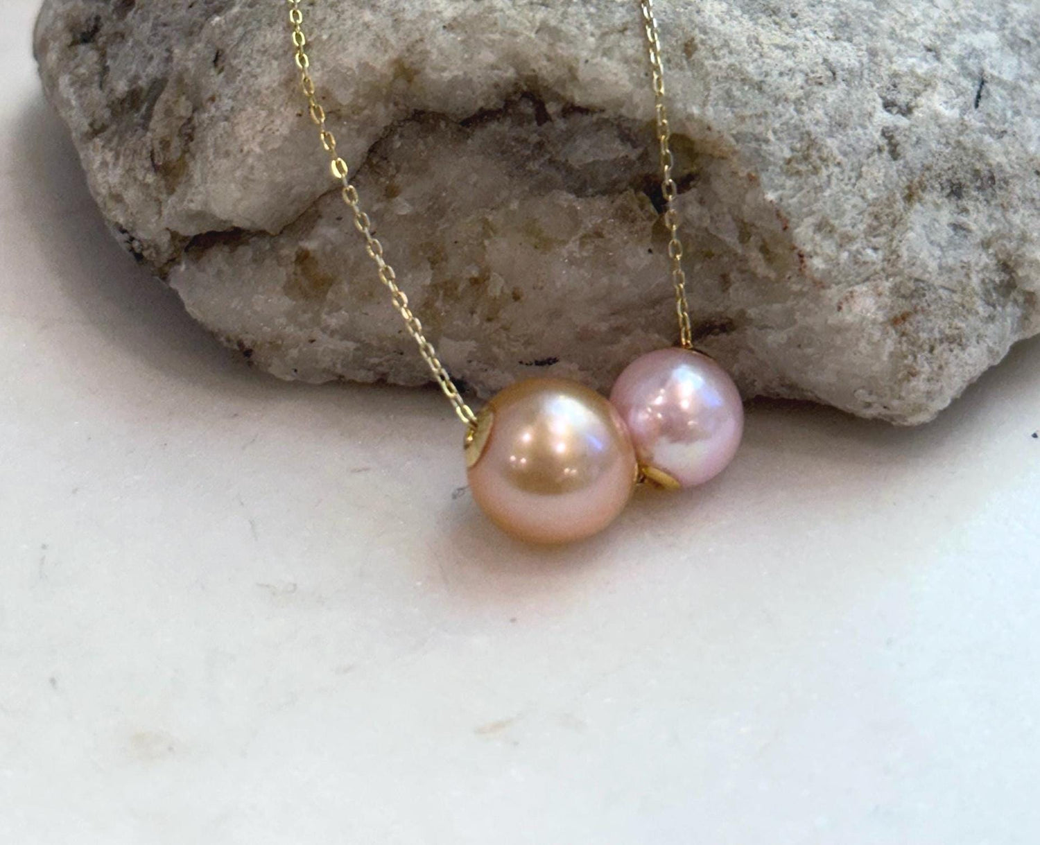 Genuine freshwater Edison pearls with exceptional mirror luster.