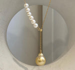 Elegant mixed pearl necklace with genuine South Sea and freshwater pearls for women.