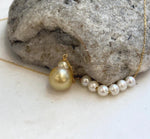 S925 sterling silver pearl lariat necklace, perfect gift for birthdays and anniversaries.