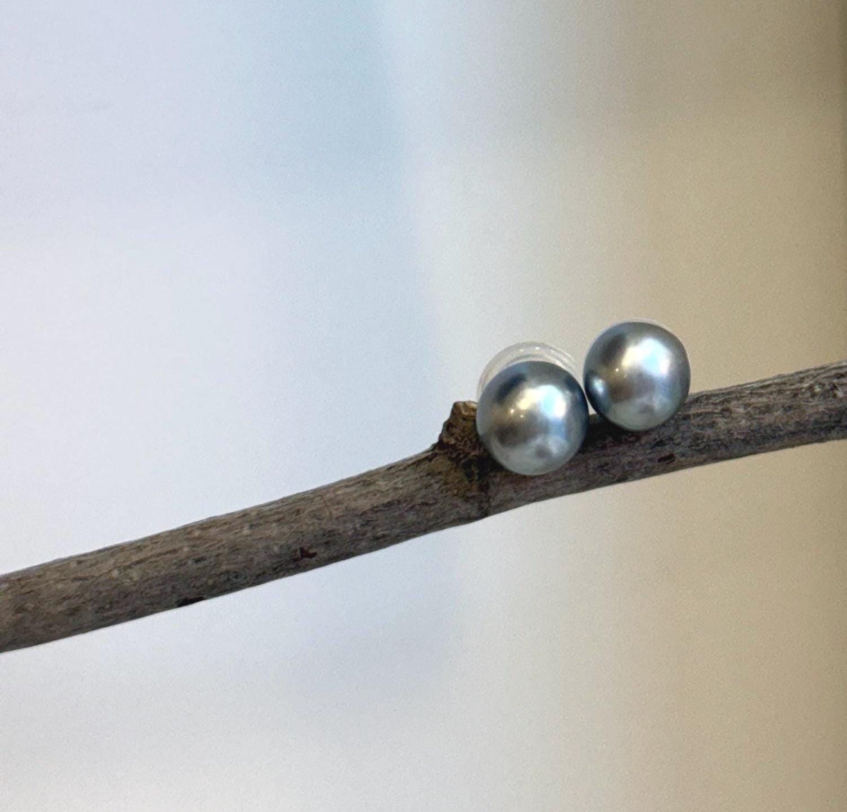 Genuine ocean pearl earrings handcrafted with sterling silver posts