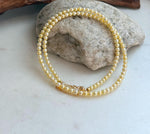 Genuine freshwater pearl jewelry with warm golden color and high luster