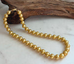 Elly’s 10.1–11mm Edison deep tea golden pearl necklace with mirror luster
