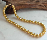 Genuine freshwater Edison pearl jewelry with rich tea gold color and high luster