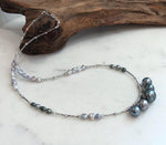 South Sea and Tahitian ocean pearl necklace with five pearls
