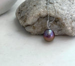 Elegant S925 sterling silver pendant set with a large genuine Edison freshwater pearl.