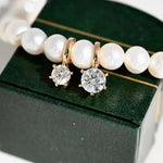 18K gold openable moissanite pendant charm with round brilliant stone