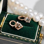 0.45ct 5mm moissanite openable 18K gold pendant charm