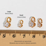 0.15ct 3.5mm moissanite openable 18K gold pendant charm