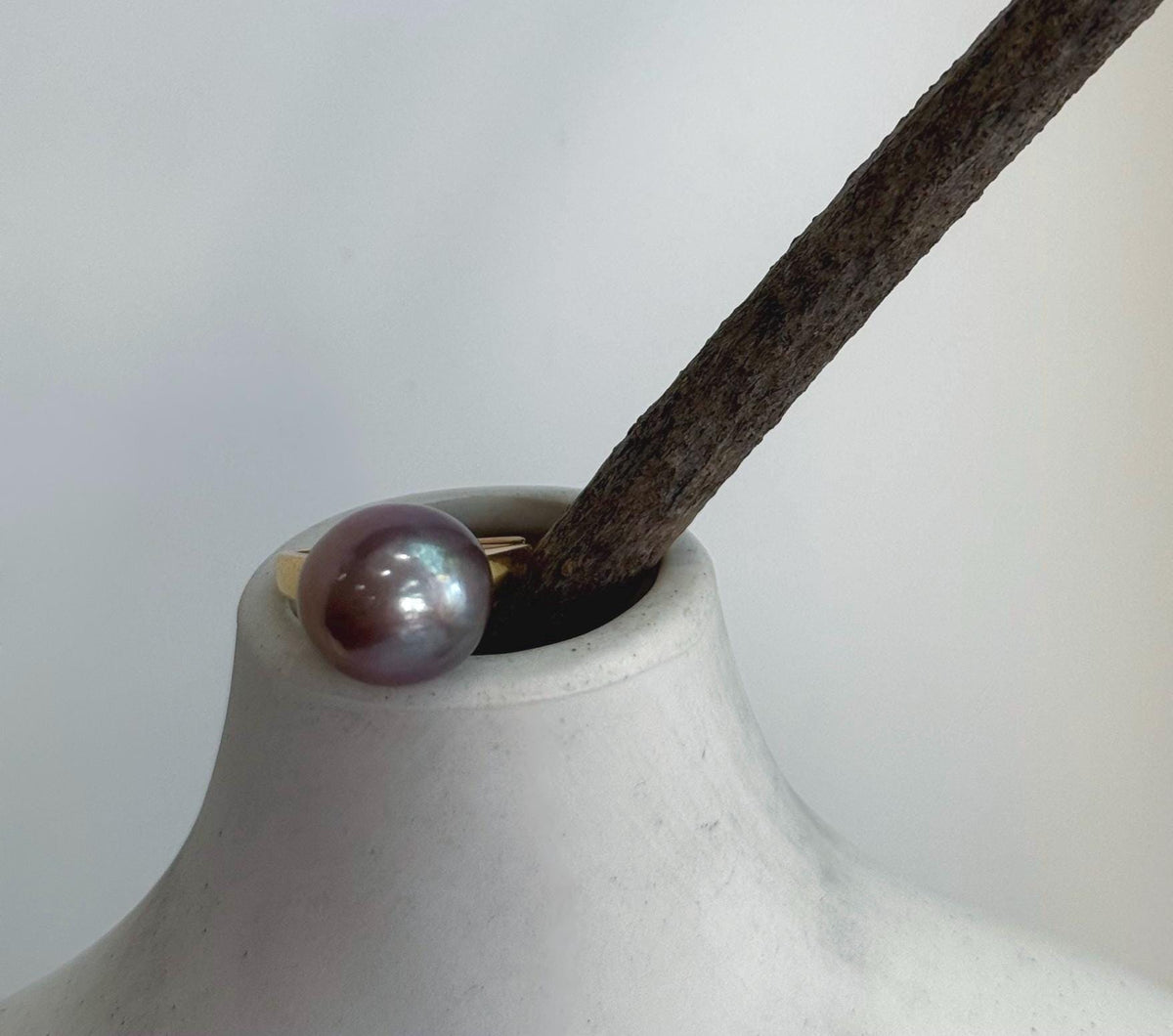 Elly’s 12.3x13.2mm Edison Pearl Ring | Genuine Freshwater Pearl | Extreme Mirror Luster | S925 Sterling Silver Adjustable Ring