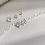 Sparkling heart shaped moissanite pendant charm in solid 18K gold for elegant jewelry making.